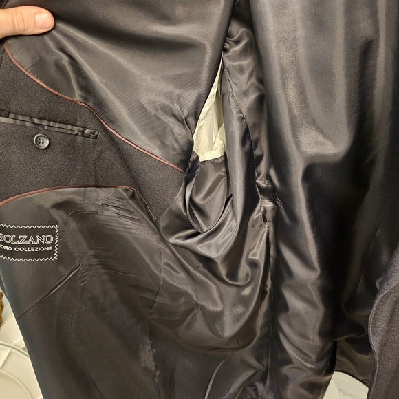Navy Blue Blazer Bolzano Uomo Collezione Italian Sport Coat 48R - Picture 10 of 12